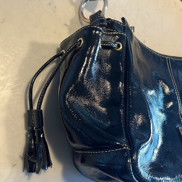 Black Patent Dooney & Bourke Purse - Picture 3 of 16